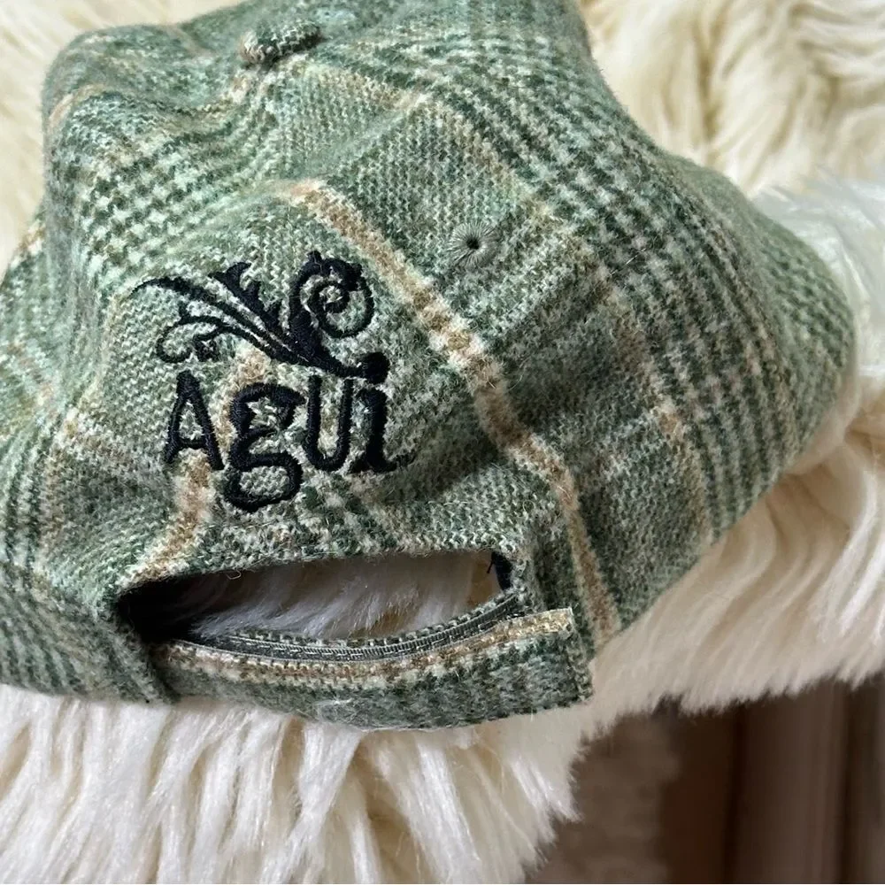 Alternative apparel green plaid wool women’s hat
